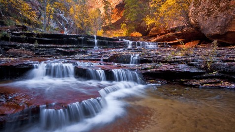 Arch Angel Falls on the Left Fork of North Creek in Zion National Park, Utah